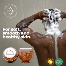 Load image into Gallery viewer, African Black Soap in Coconut Pot