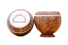 Load image into Gallery viewer, African Black Soap in Coconut Pot