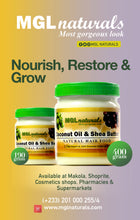 Load image into Gallery viewer, MGL Naturals Coconut Oil and Shea Butter Hair Food