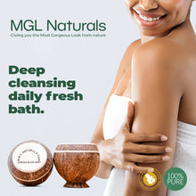 Load image into Gallery viewer, African Black Soap in Coconut Pot