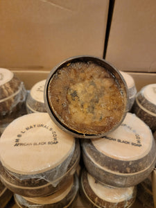 African Black Soap in Coconut Pot